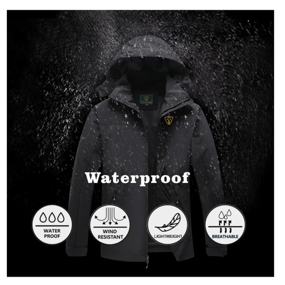 Outdoor Sport Men’s Jacket Waterproof Raincoat X-Large - Picture 3 of 6